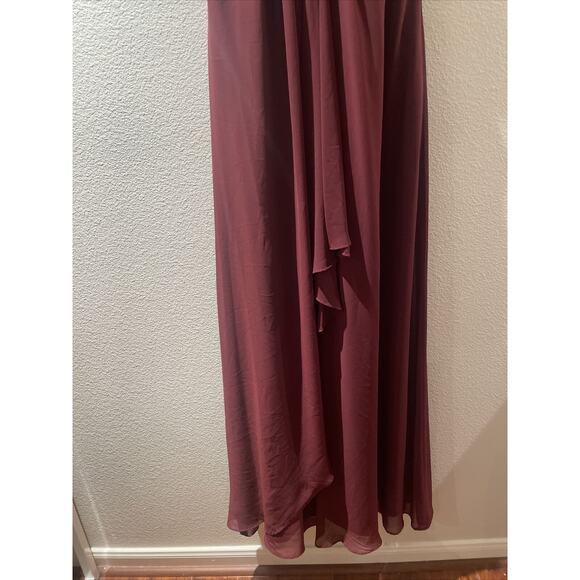 alfred angelo, maroon formal/prom long dress, size 8 - Picture 2 of 6